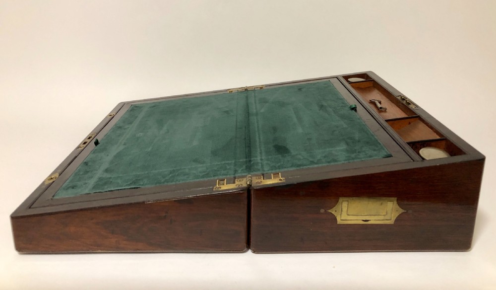 Antique Rosewood and Mother of Pearl Writing Slope Box View XI