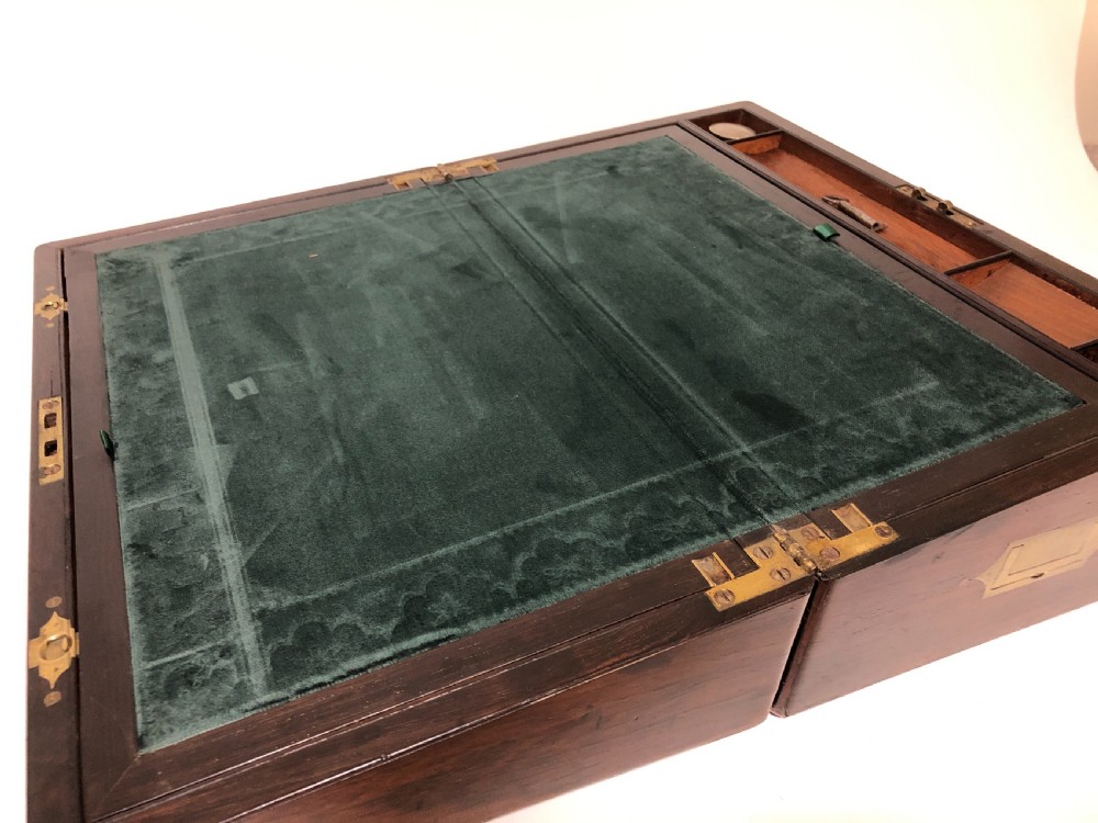 Antique Rosewood and Mother of Pearl Writing Slope Box View XIV