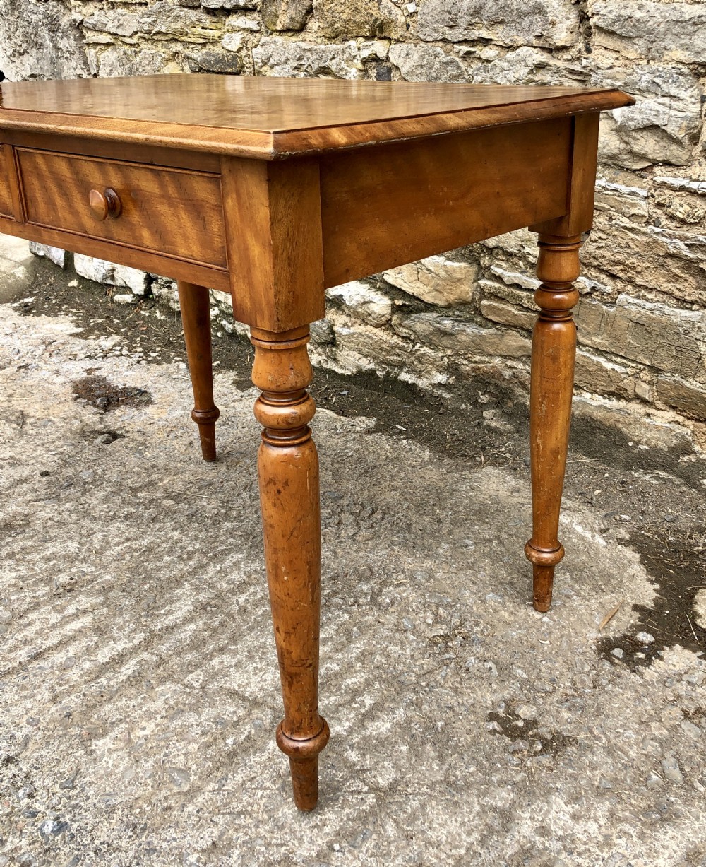 Victorian Satinwood Two Drawer Side Table  View V