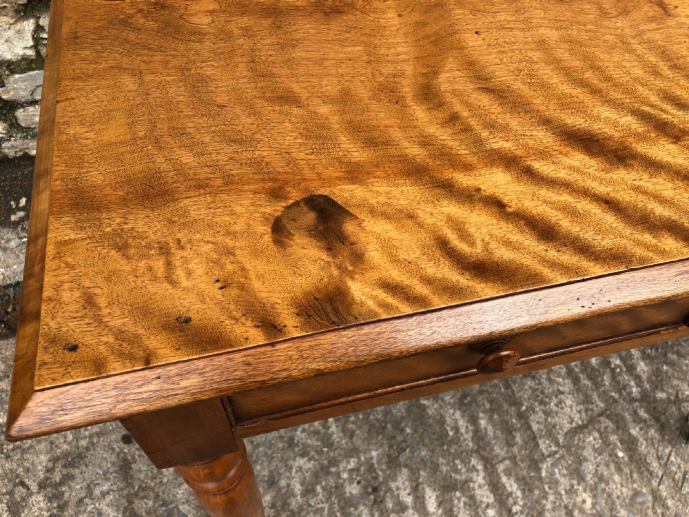 Victorian Satinwood Two Drawer Side Table  View IX