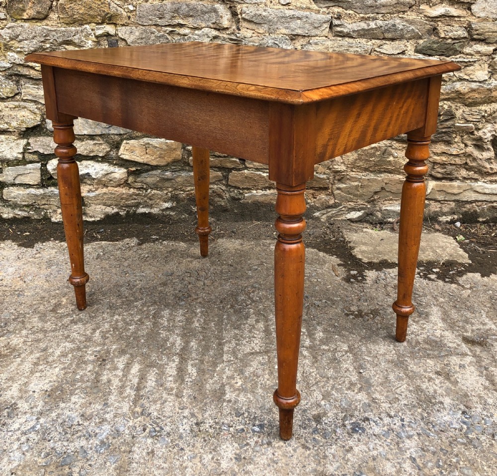 Victorian Satinwood Two Drawer Side Table  View XI