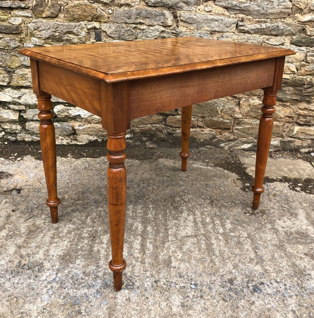 Victorian Satinwood Two Drawer Side Table  View XIII