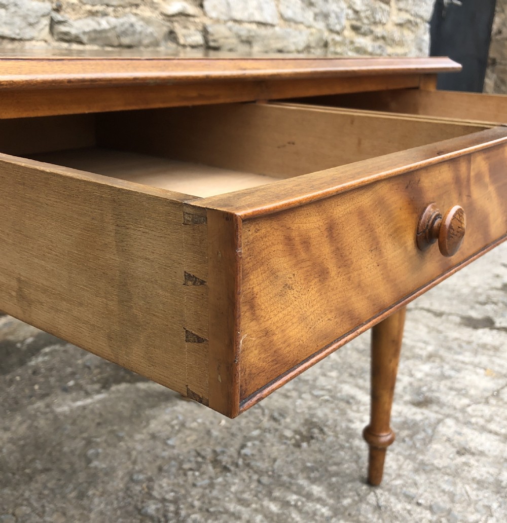 Victorian Satinwood Two Drawer Side Table  View XV