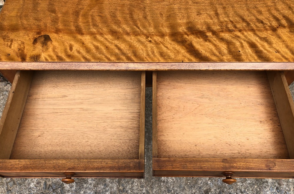 Victorian Satinwood Two Drawer Side Table  View XVI