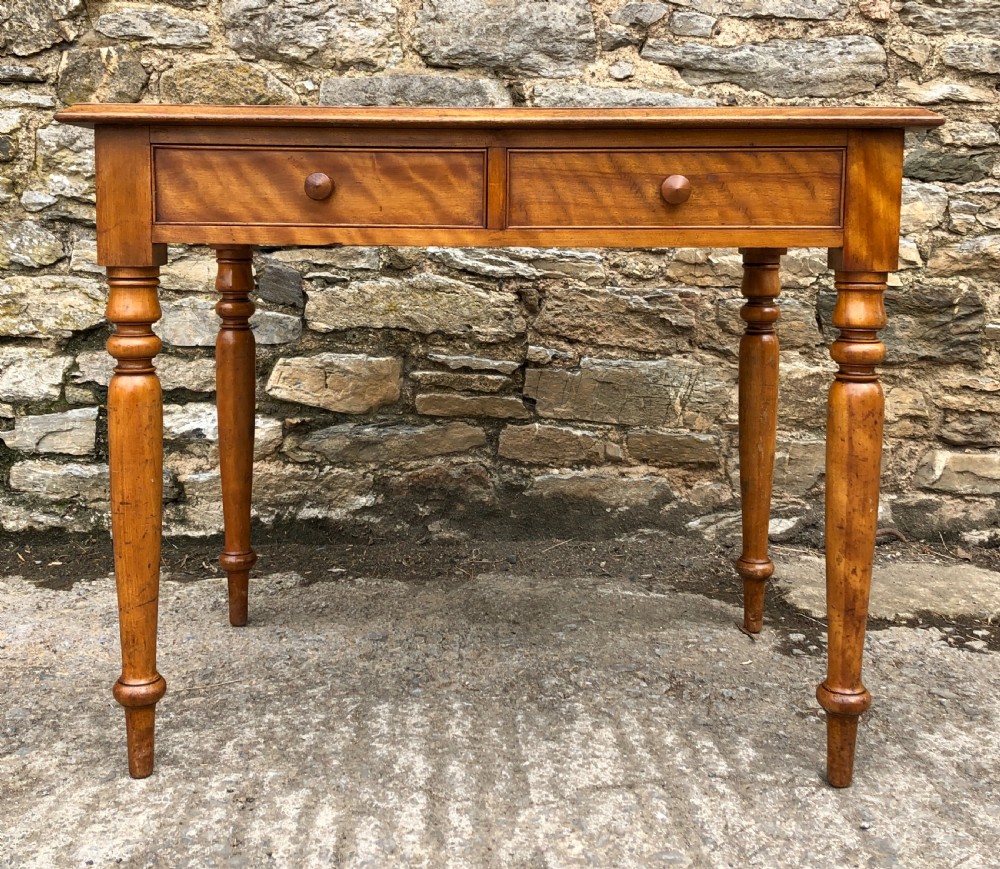 Victorian Satinwood Two Drawer Side Table  View XVIII