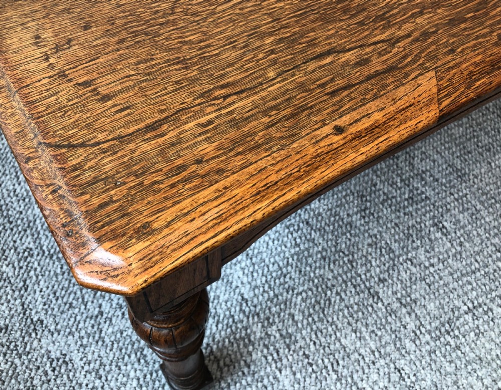 Antique Victorian Oak Hall Bench View XII