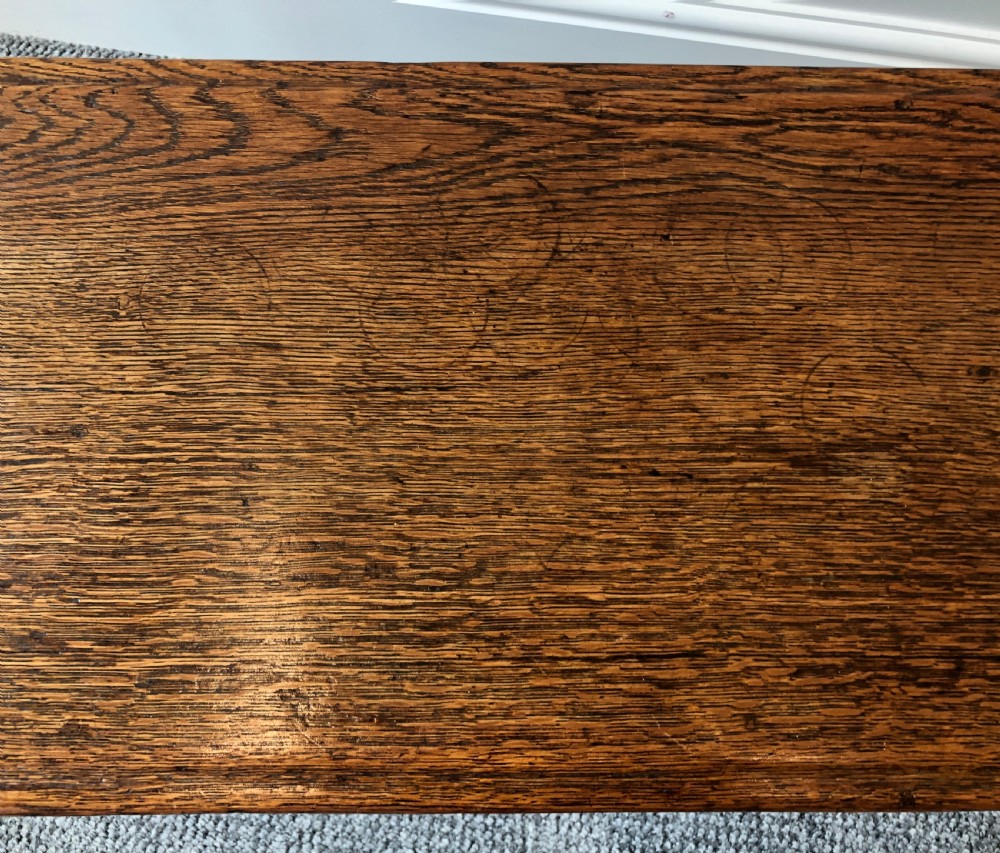 Antique Victorian Oak Hall Bench View XIV