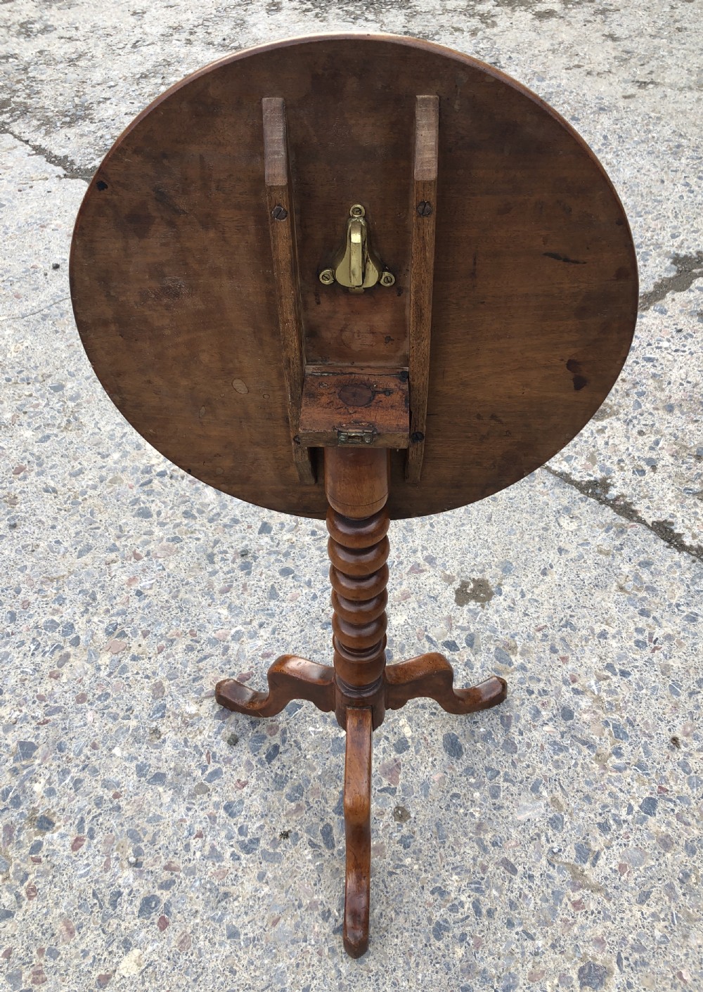 Antique Victorian Mahogany Bobbin Turned Tilt Top Occasional Table  View VII