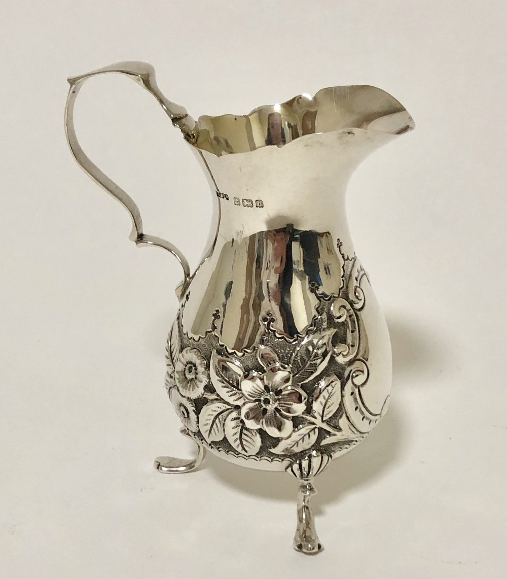 Antique Victorian Solid Sterling Silver Cream Jug