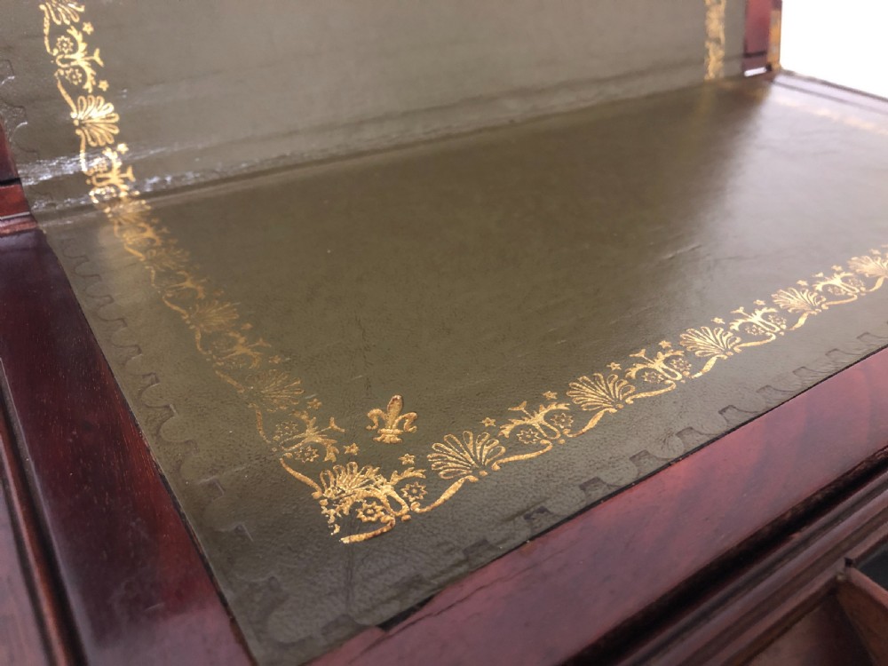 Victorian Mahogany Brass Bound Writing Slope Box with Secret Drawer View XI