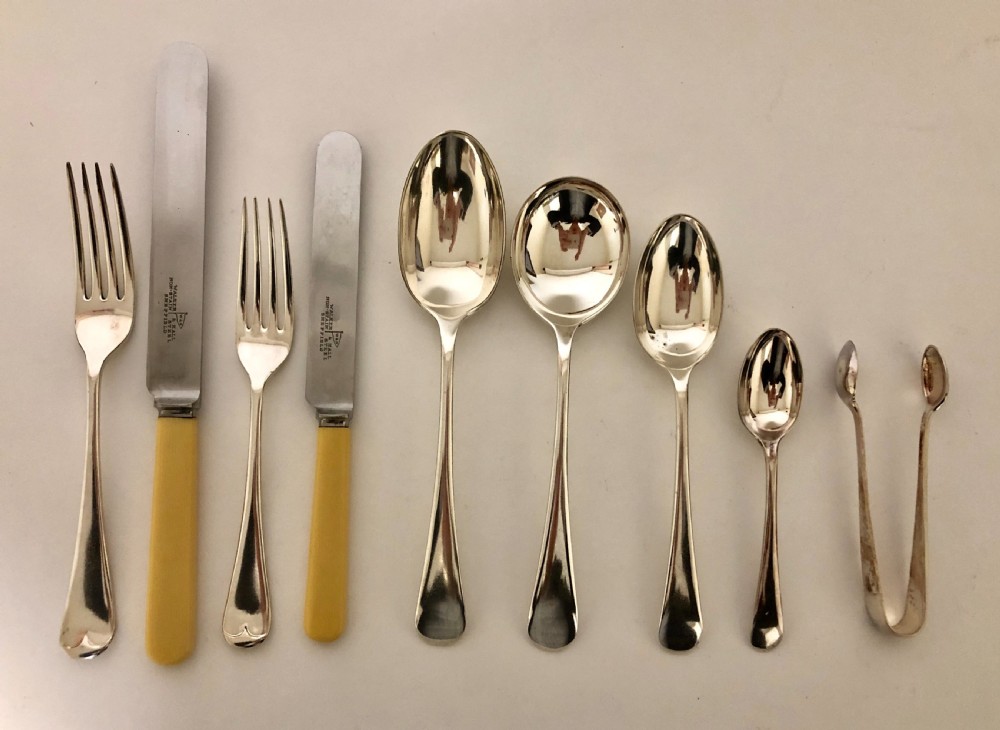 Antique Walker & Hall 6 Place Setting Canteen of Stainless Steel Cutlery  View XI