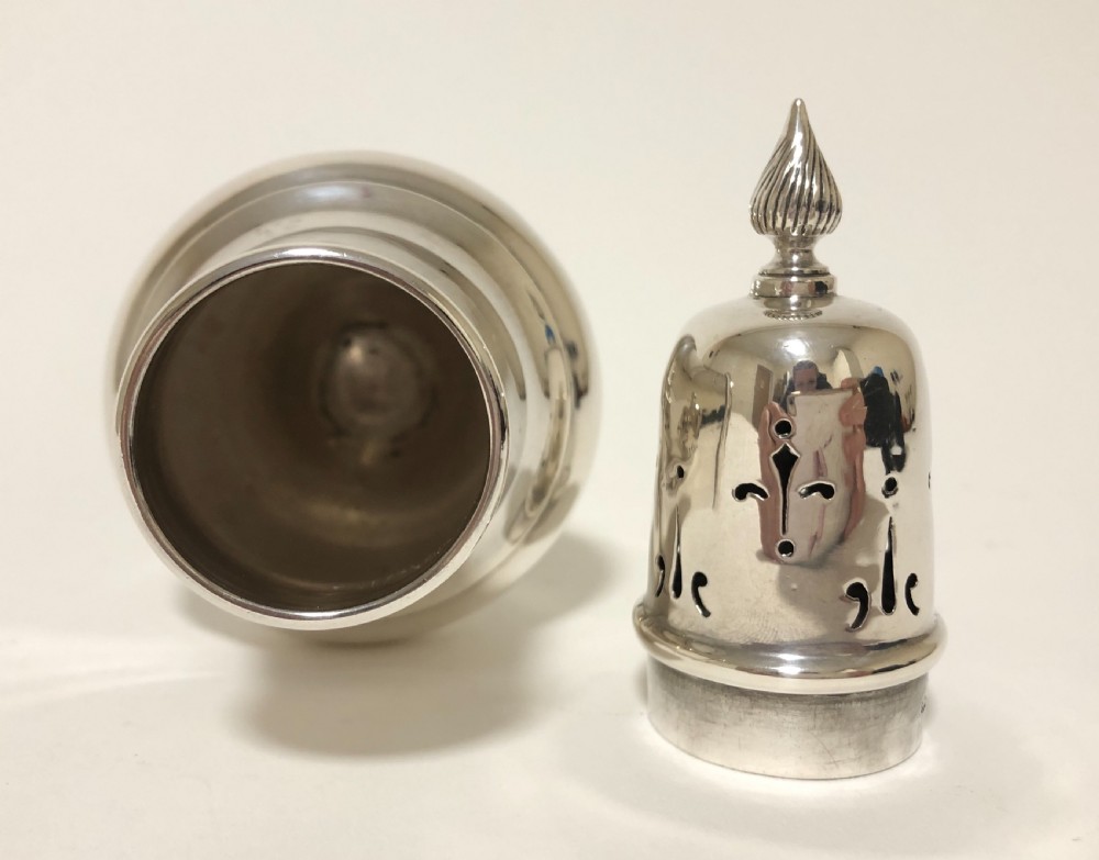 Small Antique 1906 Solid Sterling Silver Sugar Caster  View X