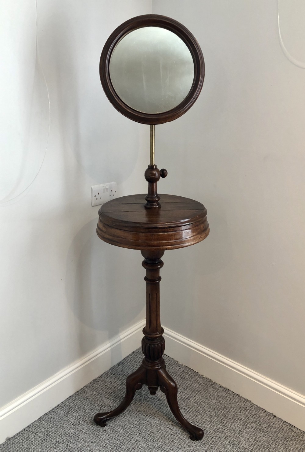 Antique Victorian Shaving Stand and Mirror