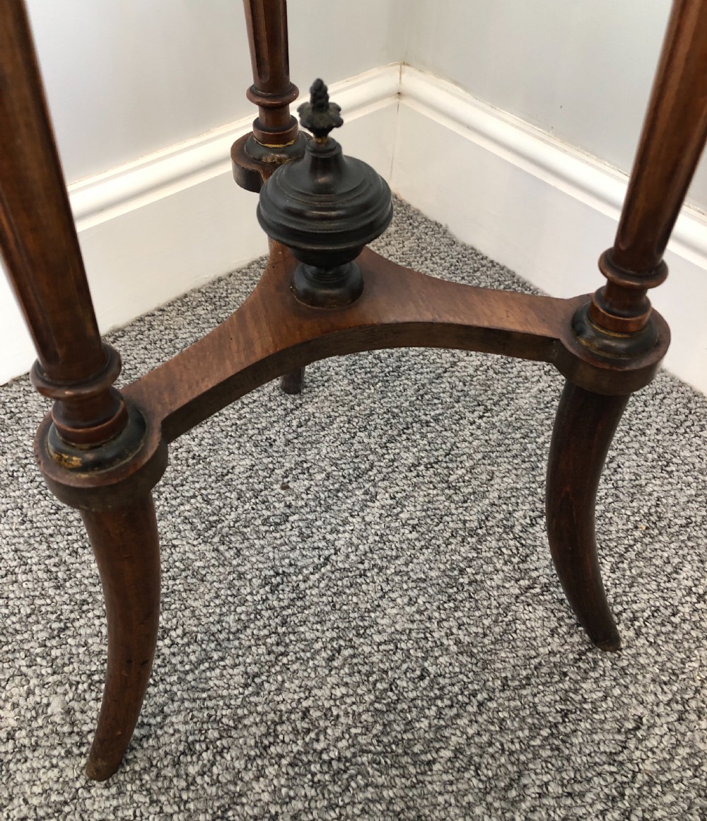 Antique French Marble Topped Side Table  View VII