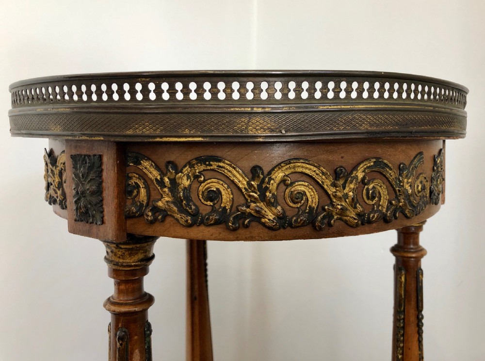 Antique French Marble Topped Side Table  View VIII