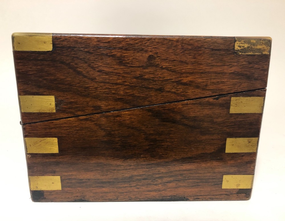 Superb Antique Victorian Burr Oak Writing Slope Box with Bramah Lock View IV