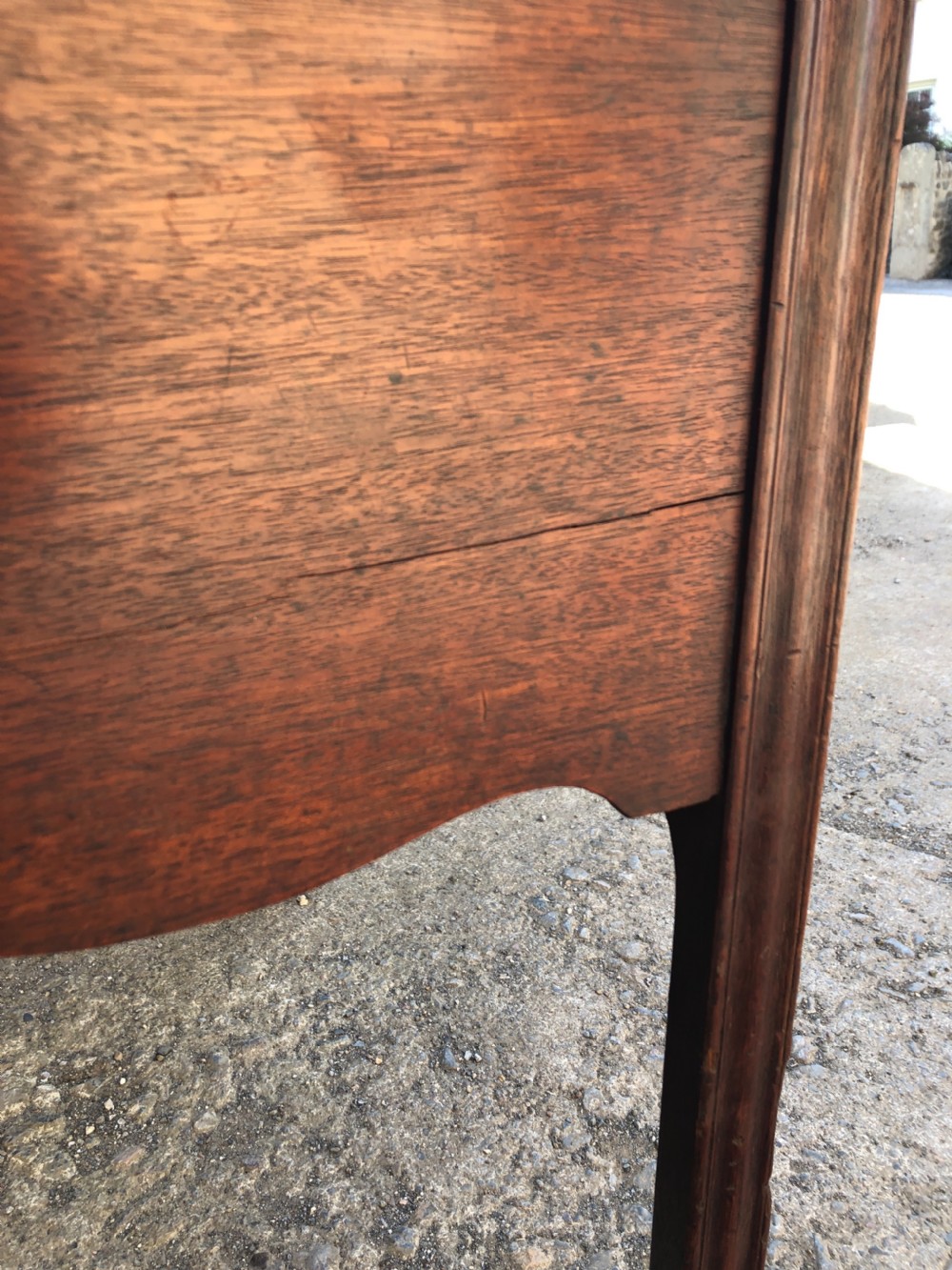 Antique Georgian Mahogany Lowboy with Carved Frieze View VIII