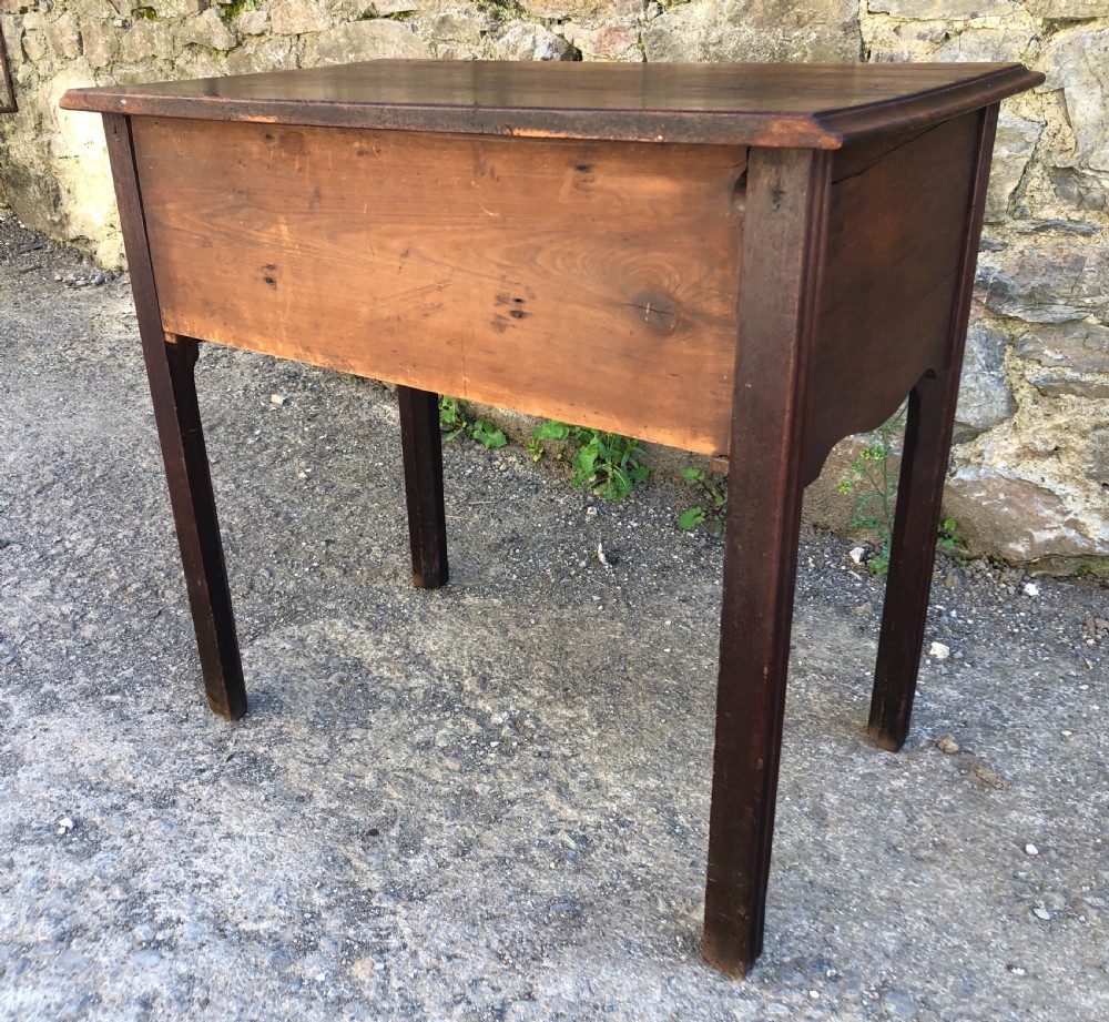 Antique Georgian Mahogany Lowboy with Carved Frieze View XII