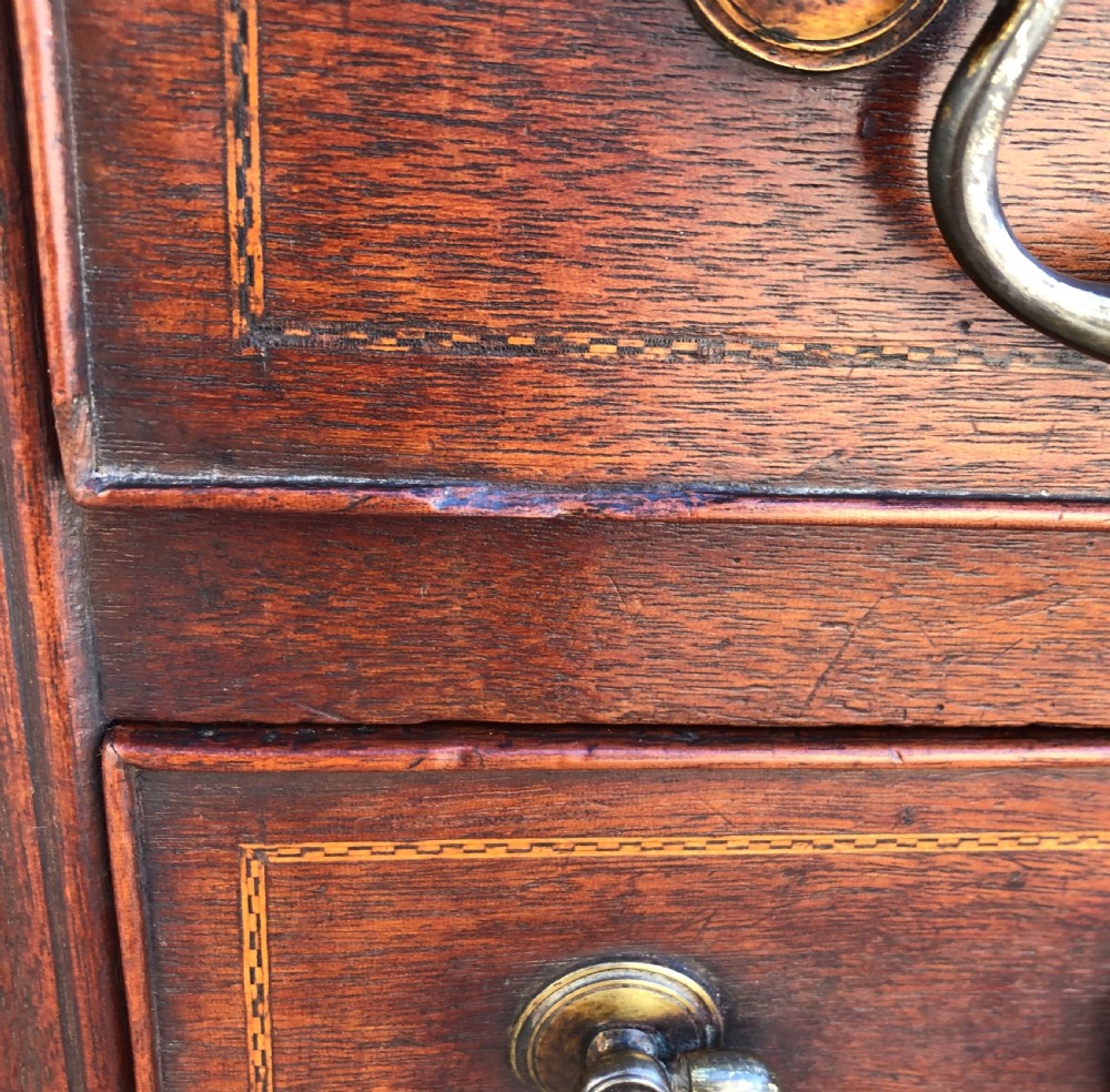 Antique Georgian Mahogany Lowboy with Carved Frieze View XVIII