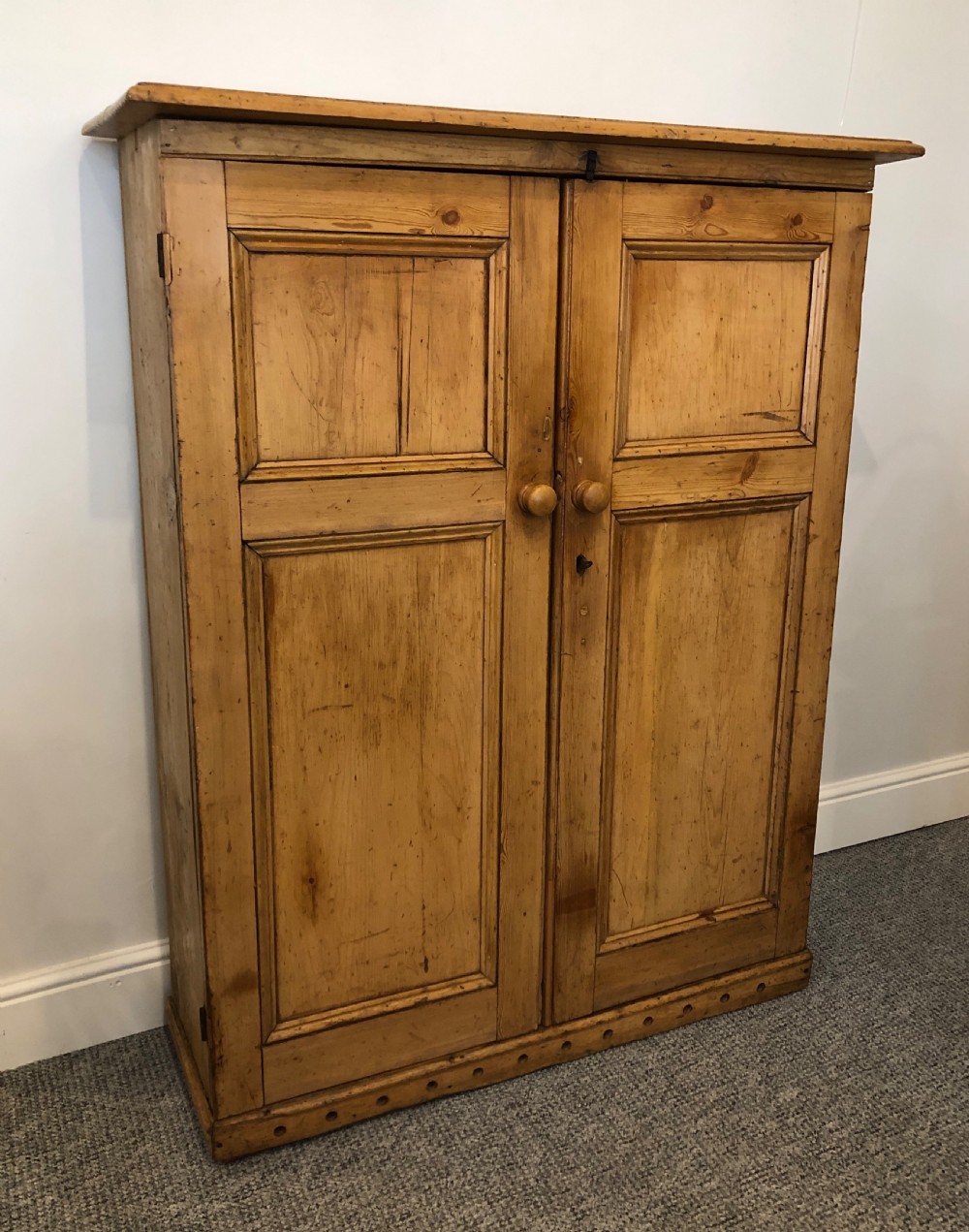 Antique Victorian Narrow Pine Cupboard View IV