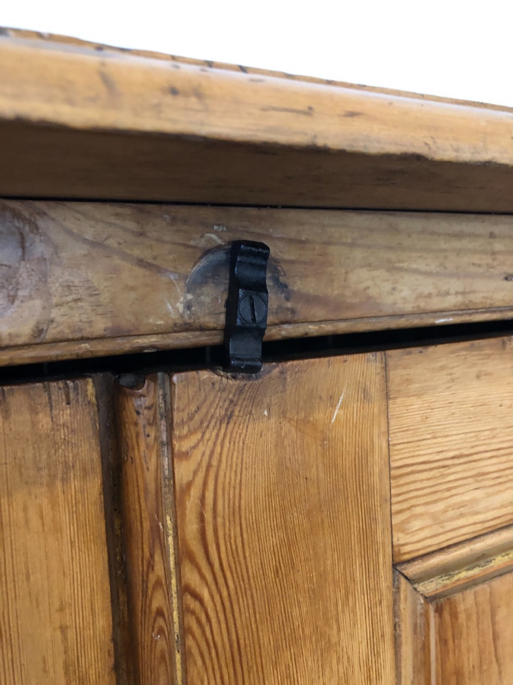 Antique Victorian Narrow Pine Cupboard View VI