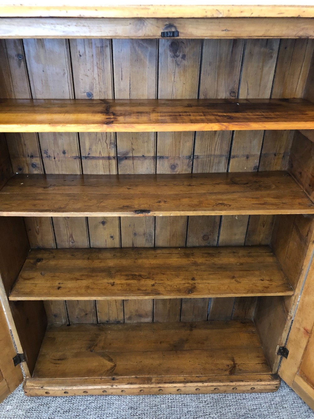 Antique Victorian Narrow Pine Cupboard View VII