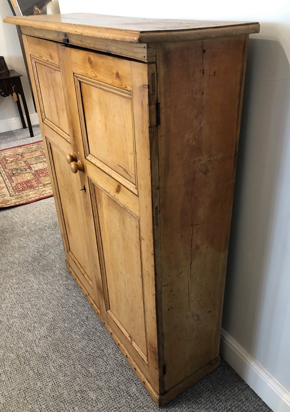 Antique Victorian Narrow Pine Cupboard View VIII