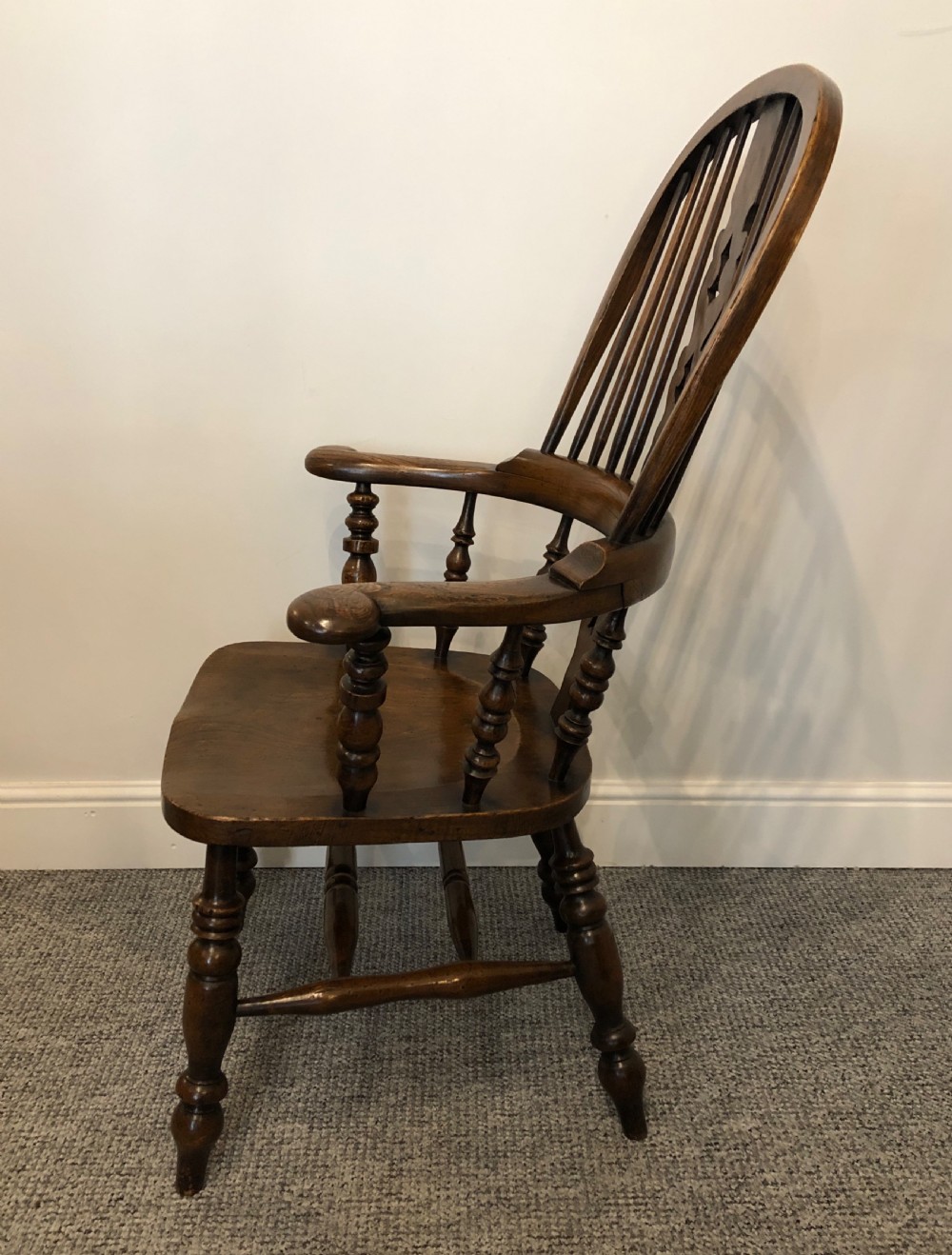 Antique Broad Arm Windsor Chair View VI