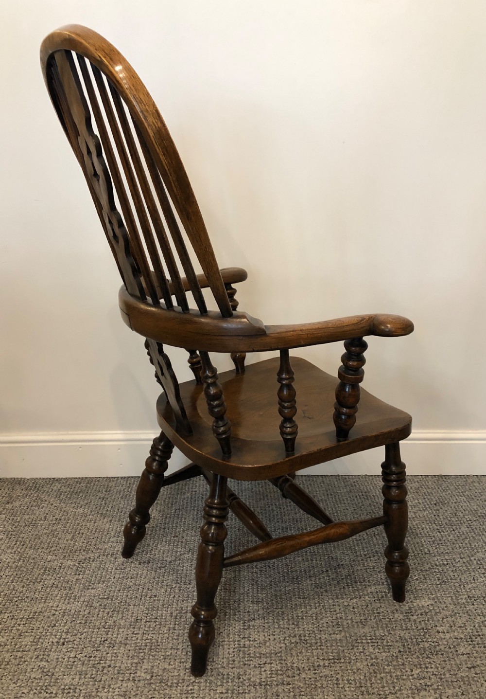 Antique Broad Arm Windsor Chair View IX