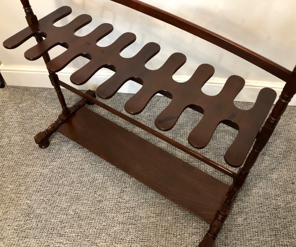Superb Large Antique Regency Mahogany Whip and Boot Rack Stand View VIII