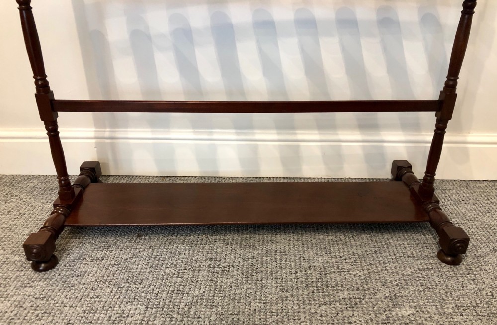 Superb Large Antique Regency Mahogany Whip and Boot Rack Stand View XI