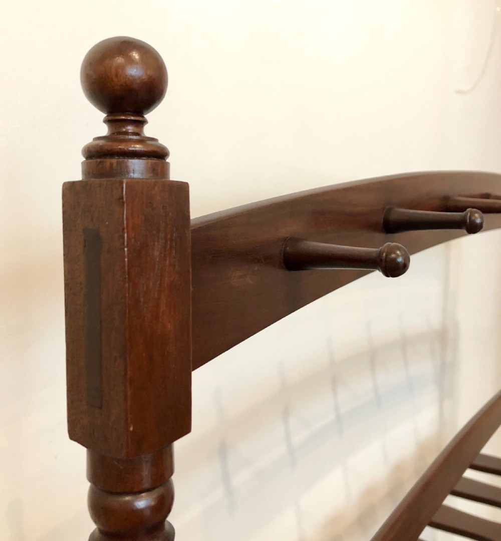 Superb Large Antique Regency Mahogany Whip and Boot Rack Stand View XII
