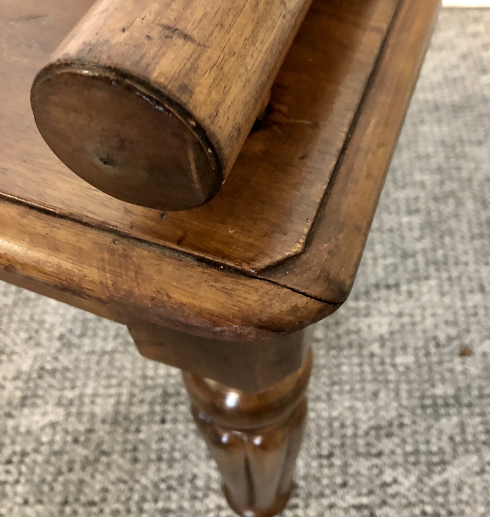 Antique Victorian Mahogany Window Bench Seat with Cushion View X