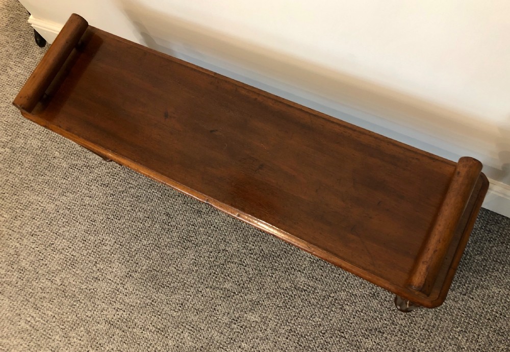 Antique Victorian Mahogany Window Bench Seat with Cushion View XIII