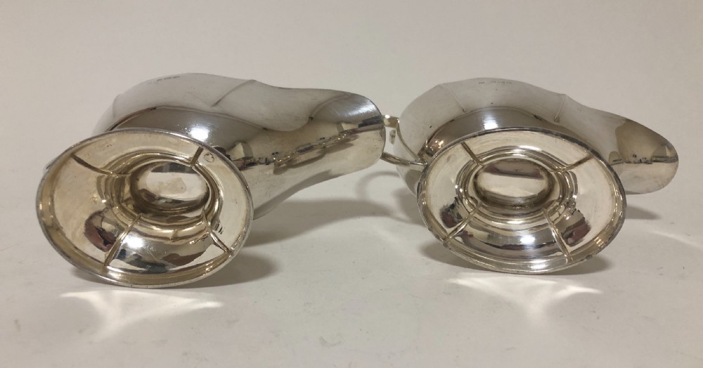 Pair of Antique Solid Silver Sauce Boats View IX