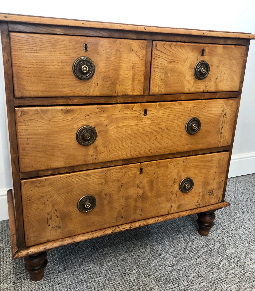 Small Antique Elm Chest of Drawers View VII