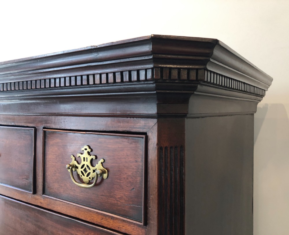 Antique Georgian Mahogany Chest on Chest with Brushing Slide View III