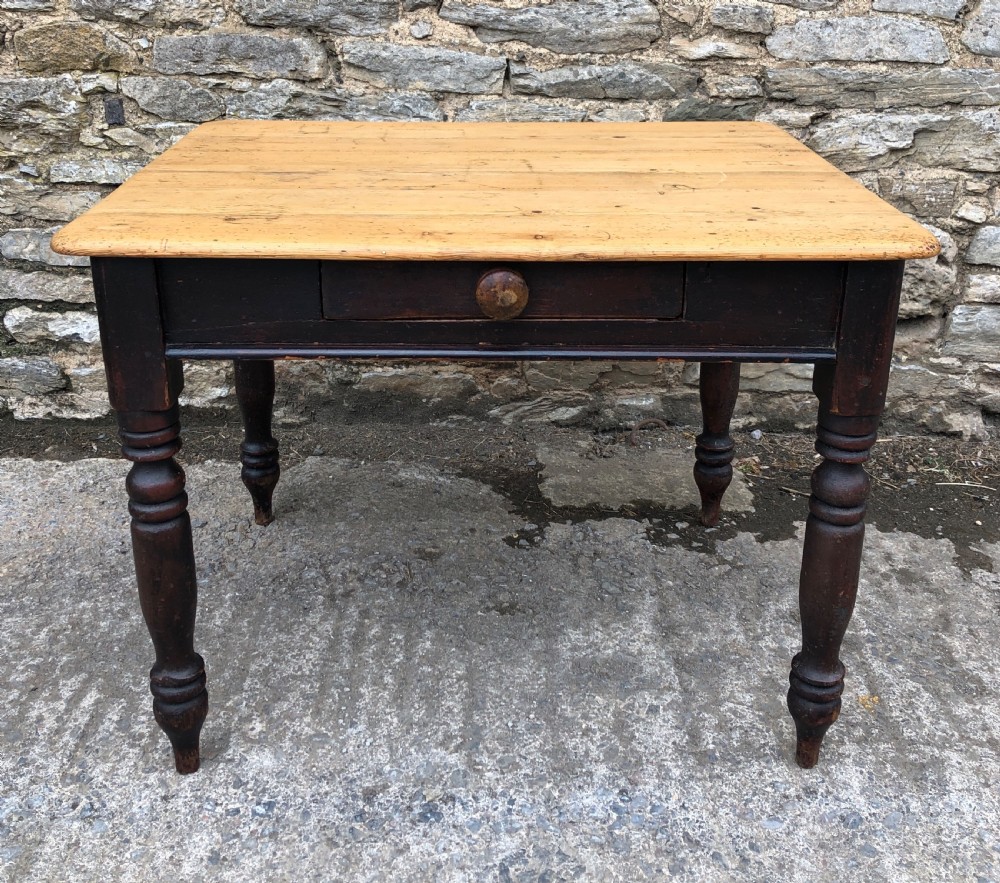 Antique Victorian Pine Farmhouse Table 
