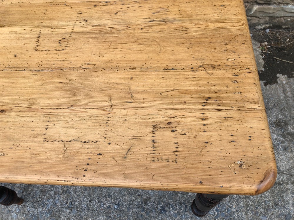 Antique Victorian Pine Farmhouse Table  View XVIII