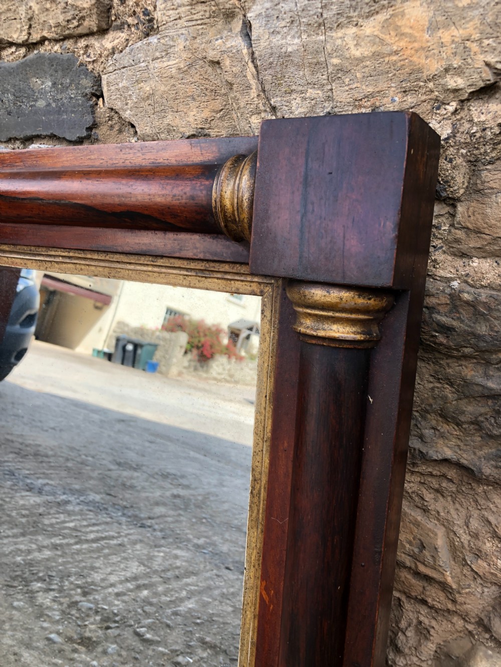 Antique Regency Rosewood Overmantel or Wall Mirror View V