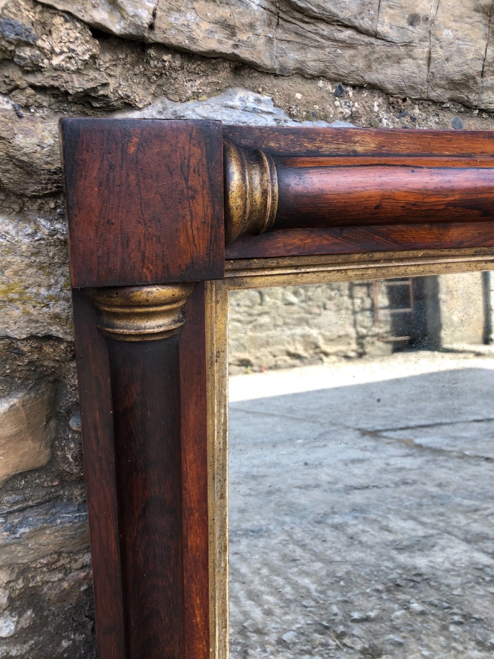Antique Regency Rosewood Overmantel or Wall Mirror View VI