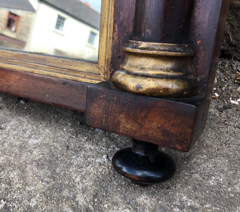 Antique Regency Rosewood Overmantel or Wall Mirror View IX