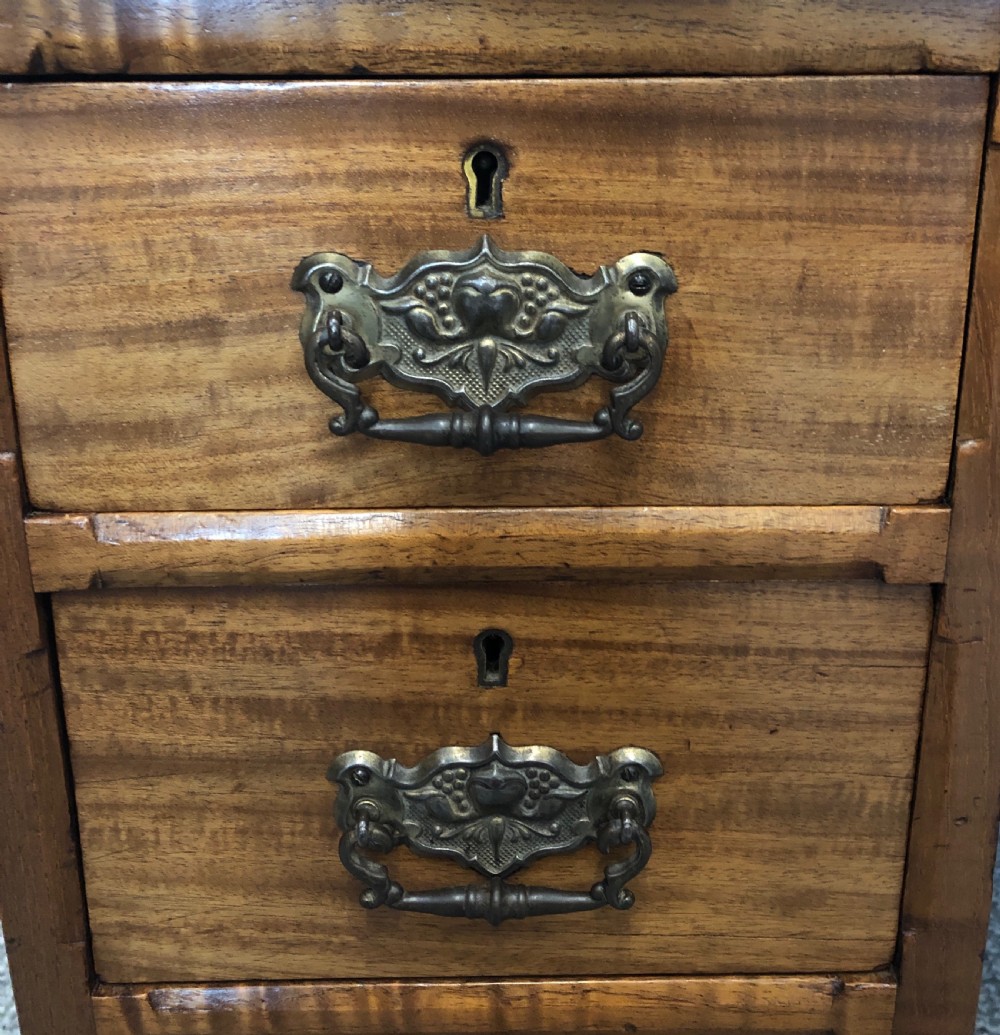 Small Antique Edwardian Pedestal Writing Desk View VIII