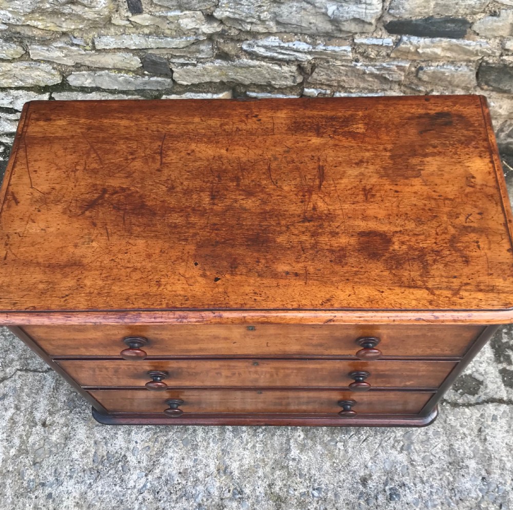 Small Antique Victorian Mahogany Chest of Drawers View II