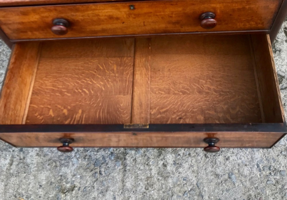 Small Antique Victorian Mahogany Chest of Drawers View VI