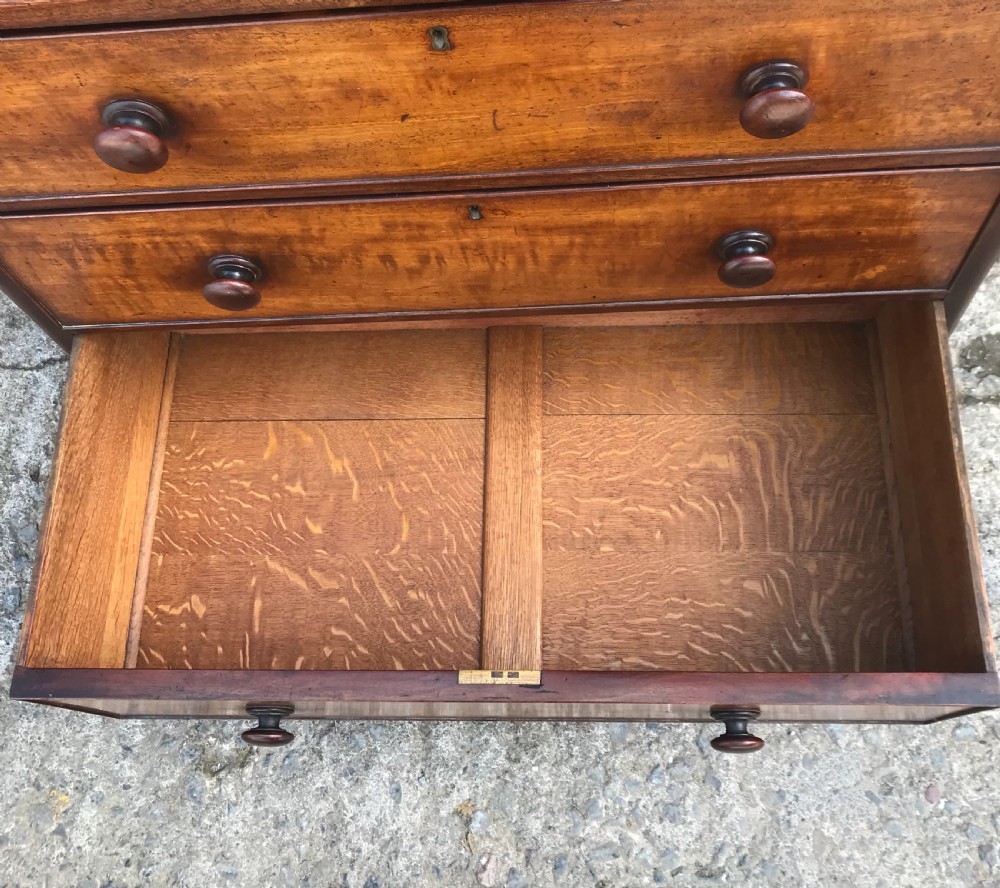 Small Antique Victorian Mahogany Chest of Drawers View VII