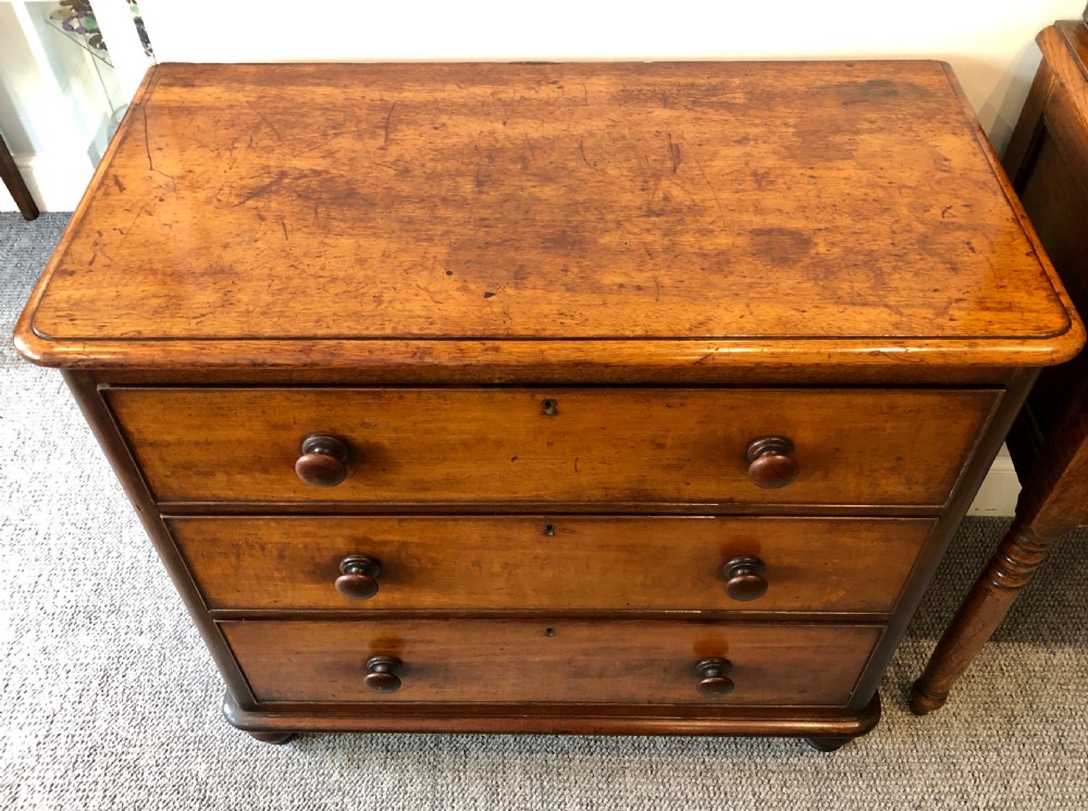 Small Antique Victorian Mahogany Chest of Drawers View XII