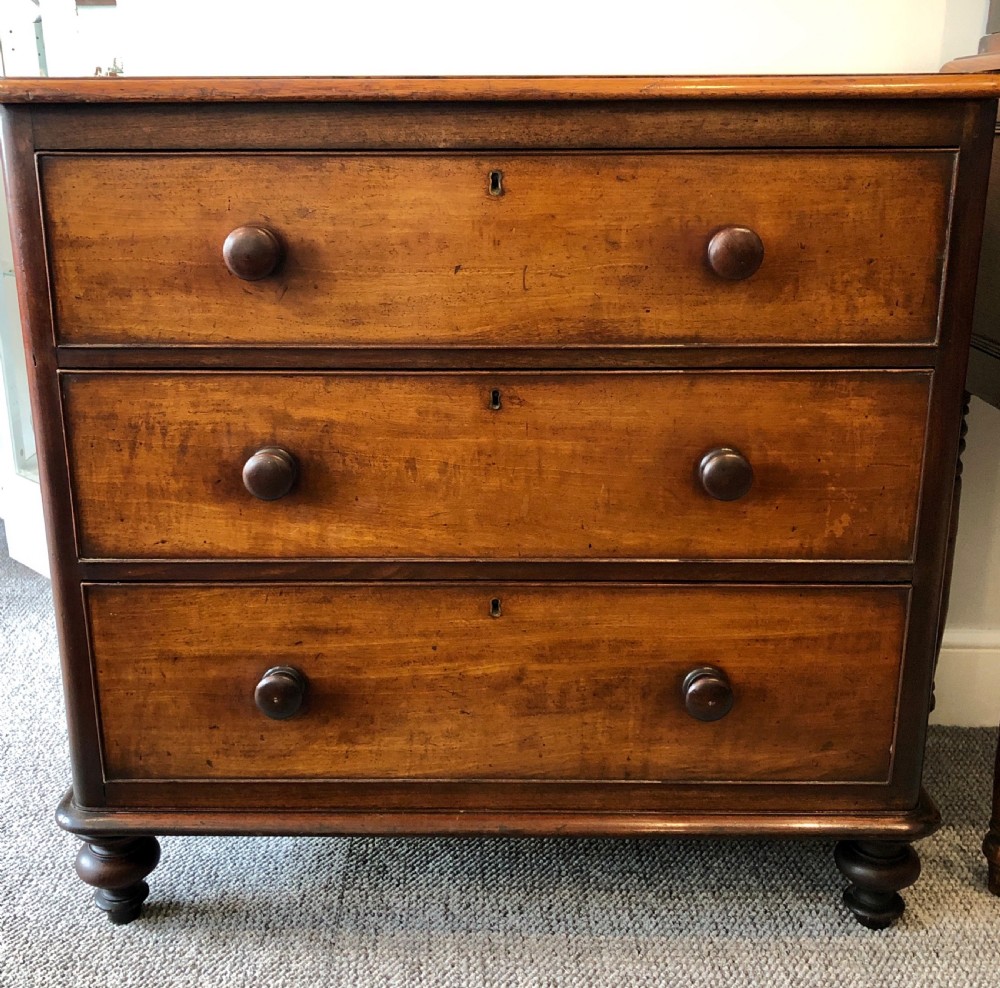 Small Antique Victorian Mahogany Chest of Drawers View XIII