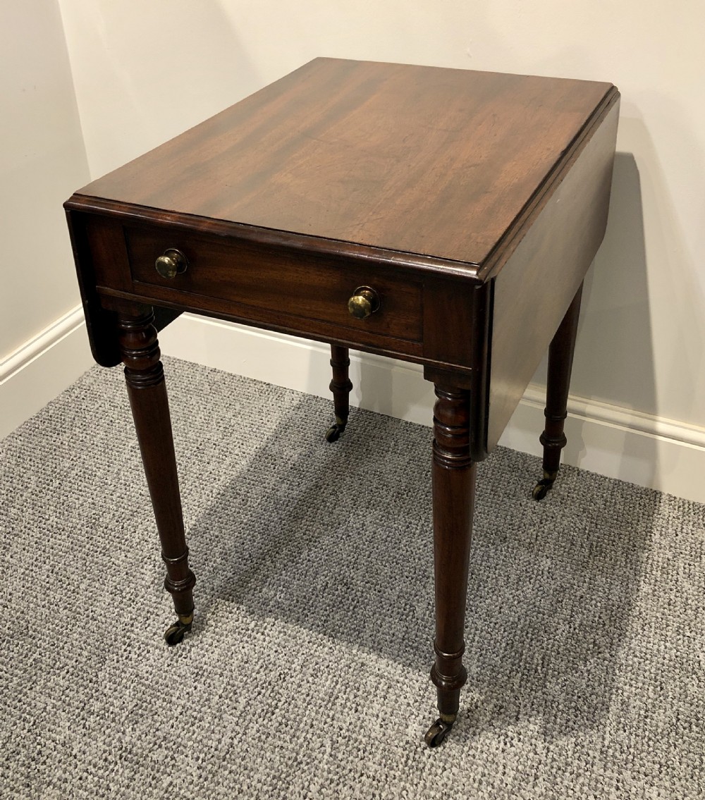 Antique Victorian Mahogany Drop Flap Side Table View IV