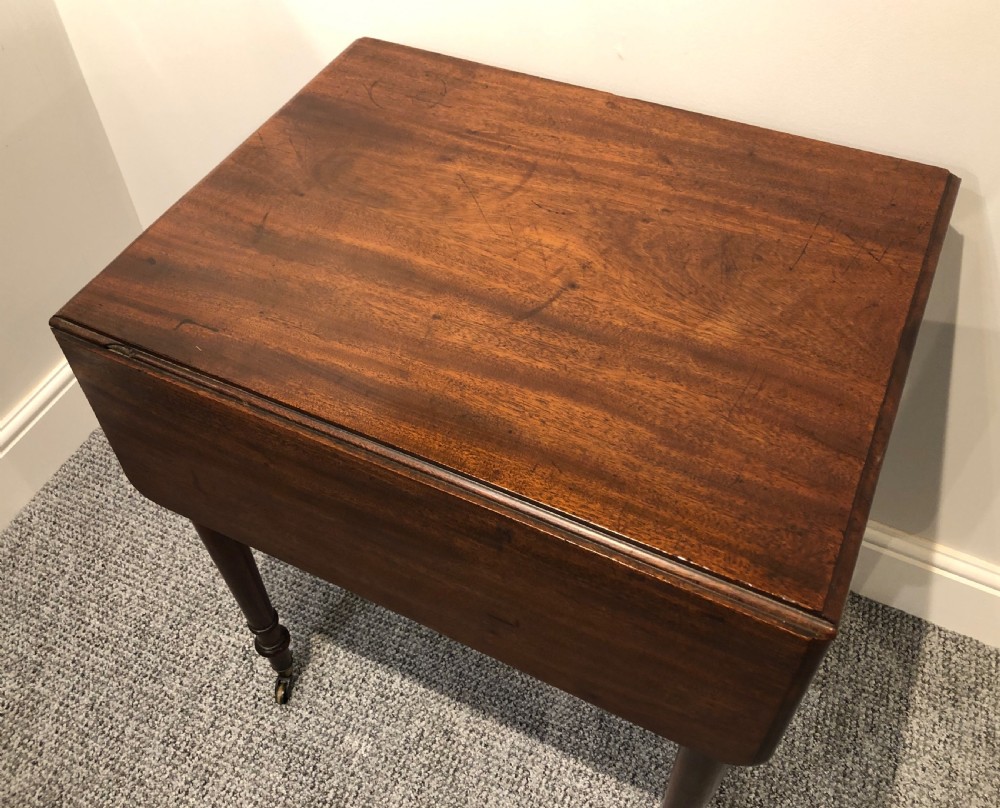 Antique Victorian Mahogany Drop Flap Side Table View VI